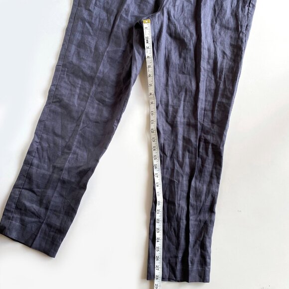 H&M Men’s Slim Fit Cropped Linen Pants Gray 3/4 Trousers Dress Casual Size 36R - Picture 8 of 8